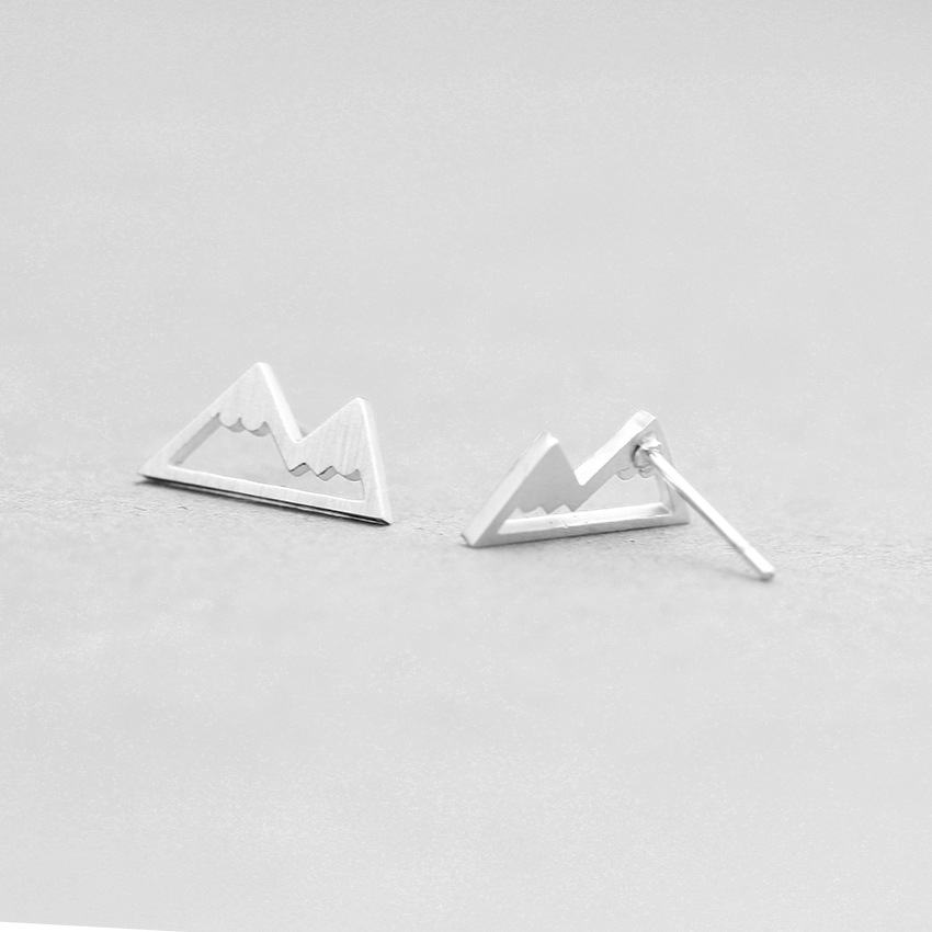 Fashion Personality Earrings Hollow Snow Mountain Earrings Wholesale display picture 16