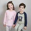 2018 spring and autumn children Underwear set Korean Edition Cotton T-shirts Children Long johns On behalf of