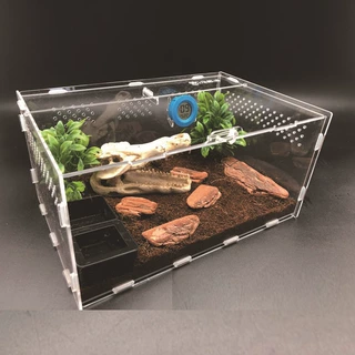 厂家加工一体防漏水爬宠盒亚克力蛇守宫角蛙饲养盒爬虫饲养箱