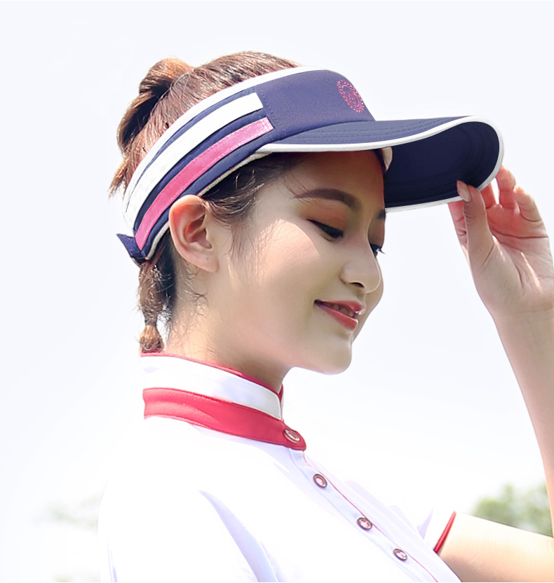 Mũ golf không đỉnh nữ PGM – Mũ che nắng thể thao thoáng khí — MZ017 màu trắng, MZ017 đỏ hoa hồng, MZ017 Màu Đỏ, MZ017 màu xanh hải quân chi tiết 11