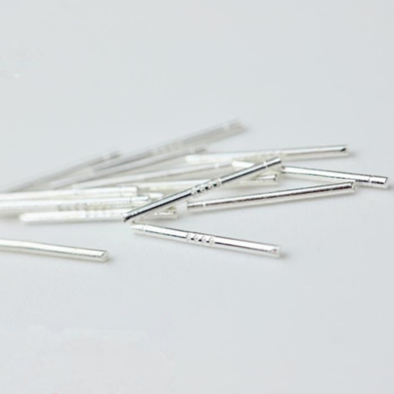 S999纯银耳钉女韩国简约耳针养耳洞耳棒耳棍迷你小耳骨钉耳饰耳环|ru