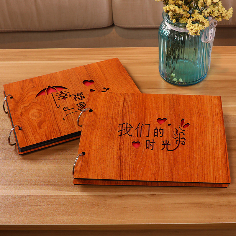 10 Inch wooden albums DIY manual The album originality Anniversary gift gift enterprise customized LOGO5678 inch