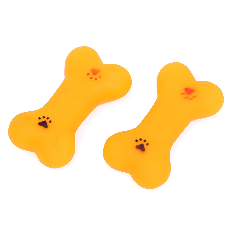 Fábrica al por mayor en stock juguete para mascotas hueso resistente a la mordedura molar sonido vinilo juguete peluche perro golden retriever juguete