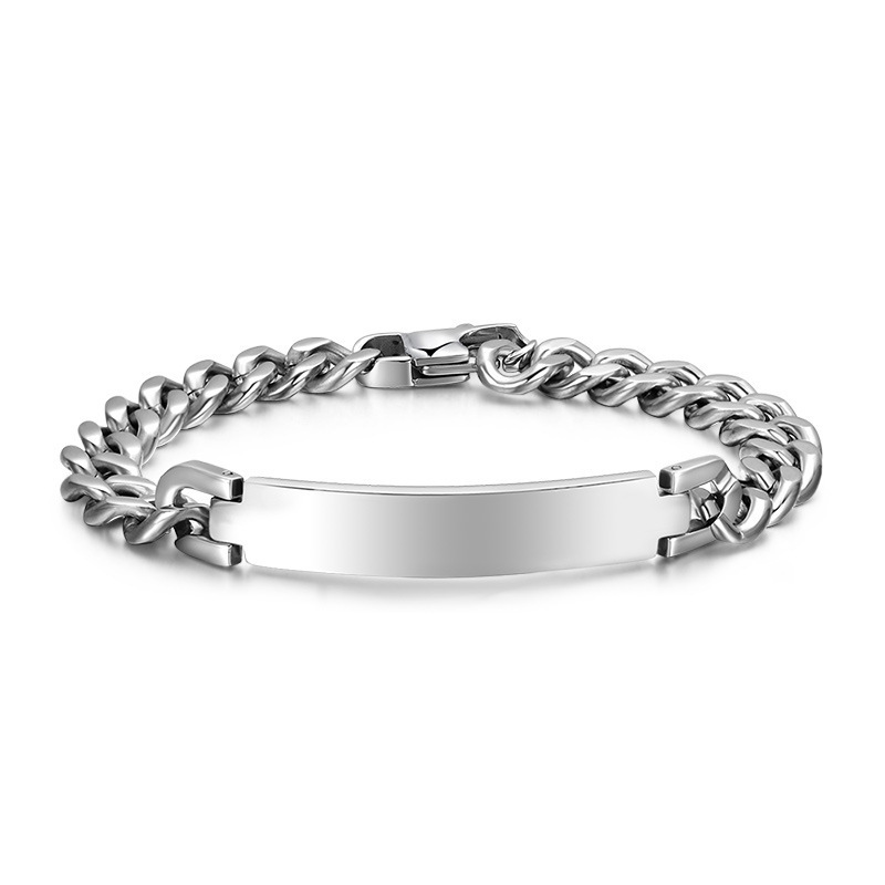 36g Weight Bracelets Classification Original Design Solid Color 304 Stainless Steel Men'S Bracelets