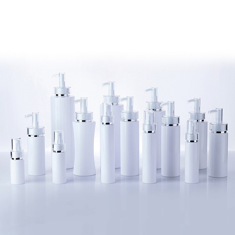 10ml-200ml按压瓶 pet乳液瓶 白色平肩塑料压泵瓶化妆品包材批发