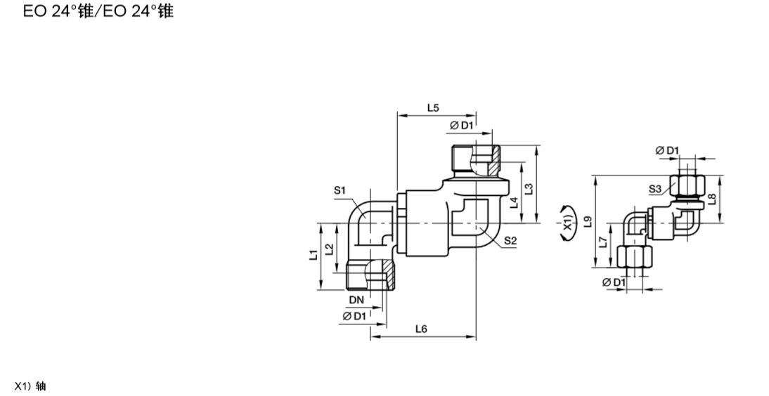 PARKER派克DG 105双弯通滚珠轴承旋转接头 DG105/30SOMDCF现货