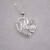 Necklace heart shaped, chain for key bag  with letters for mother, Amazon, wholesale