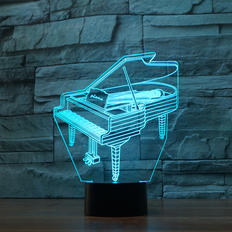 Lampe LED 3D en forme de Piano - Ref 3424161 Image 3