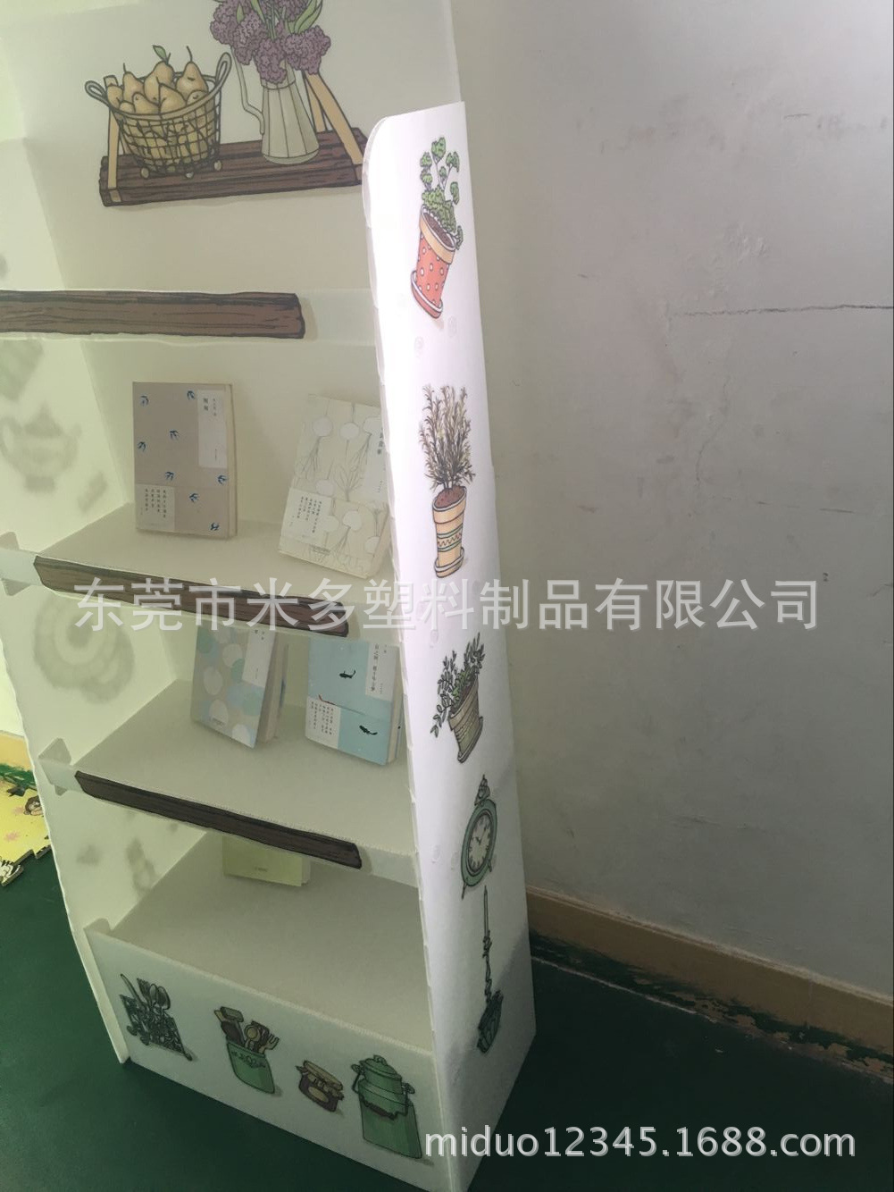 定做供应塑料瓦楞PP万通板展示架 塑料药品货架