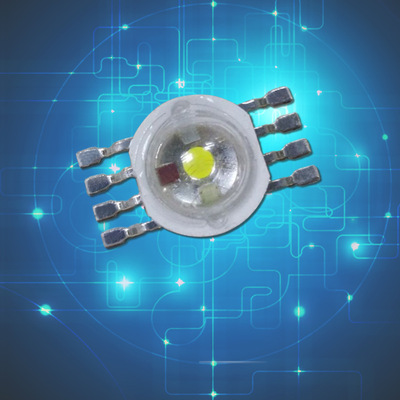 4W八腳全彩紅綠藍白大功率LED燈珠 350mA 加工焊接鋁基板