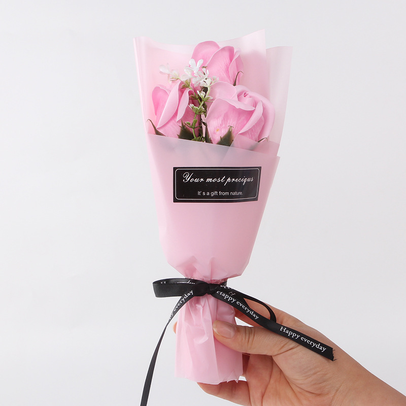 单束3朵礼品花粉色