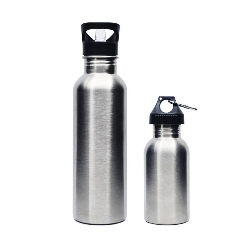 厂家直销 单层304不锈钢运动水壶 经典美式大口设计 配吸嘴盖