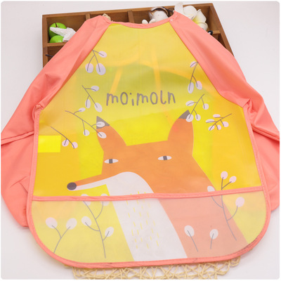 Korean Edition new pattern Cartoon children Burqa Calligraphy children Painting clothes waterproof apron men and women EVA Anti-dressing