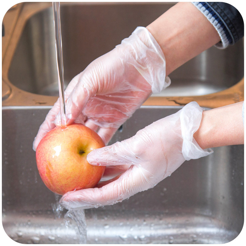 现货批发 一次性透明PVC手套 工业级 美容美发 手部防护手套