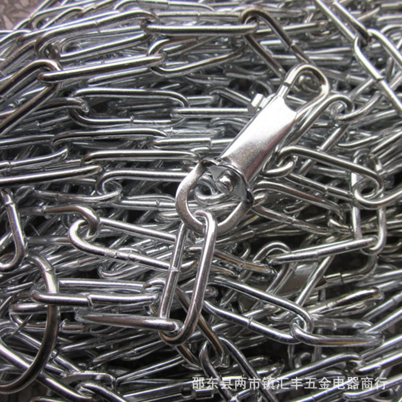 镀锌宠物狗牵引铁链宠物狗链子拴狗织带链吊顶用铁链条链扣|ru