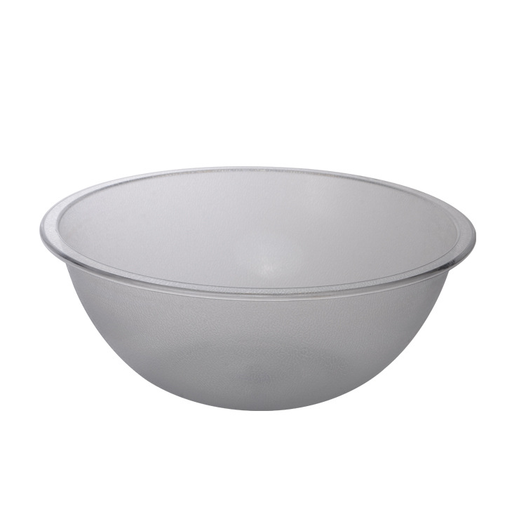 Tazón de ensalada de acrílico, tazón esmerilado para mezclar, tazón para ingredientes de hot pot picante, plato redondo para frutas, vajilla de plástico para el hogar, versión engrosada.