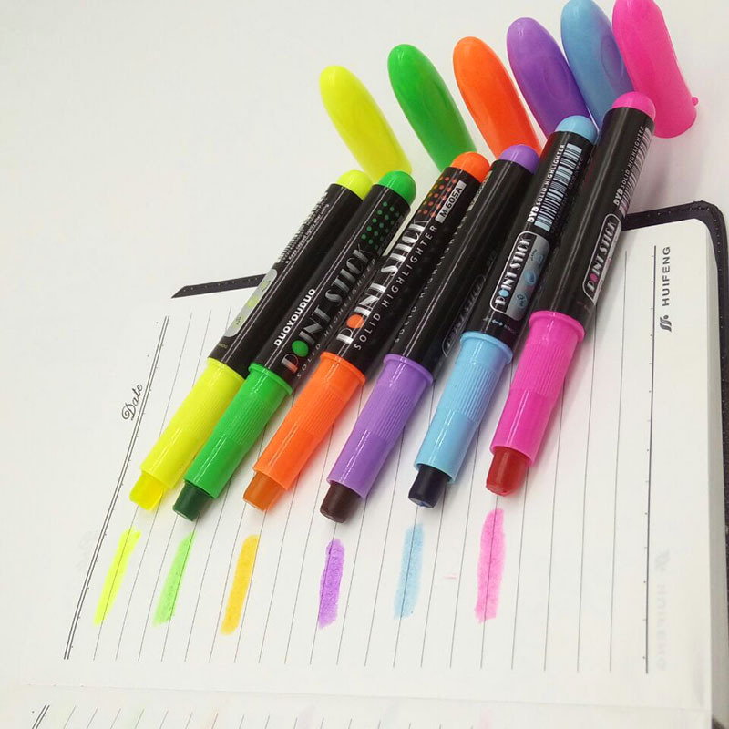 605A固体透明炫彩荧光笔8