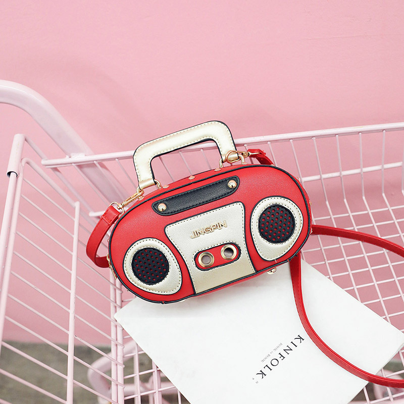 Bolso de Mano Estilo Radio Retro de PU