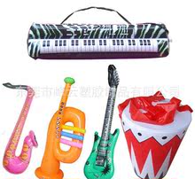 東莞工廠銷售PVC充氣玩具樂器 兒童充氣電子琴吹氣音樂薩克斯
