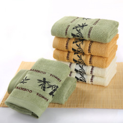 Thick Bamboo Fiber Towel Bulk Wholesale Face Towel Gift Safety Gift Towel Bamboo Carbon Fiber LOGO