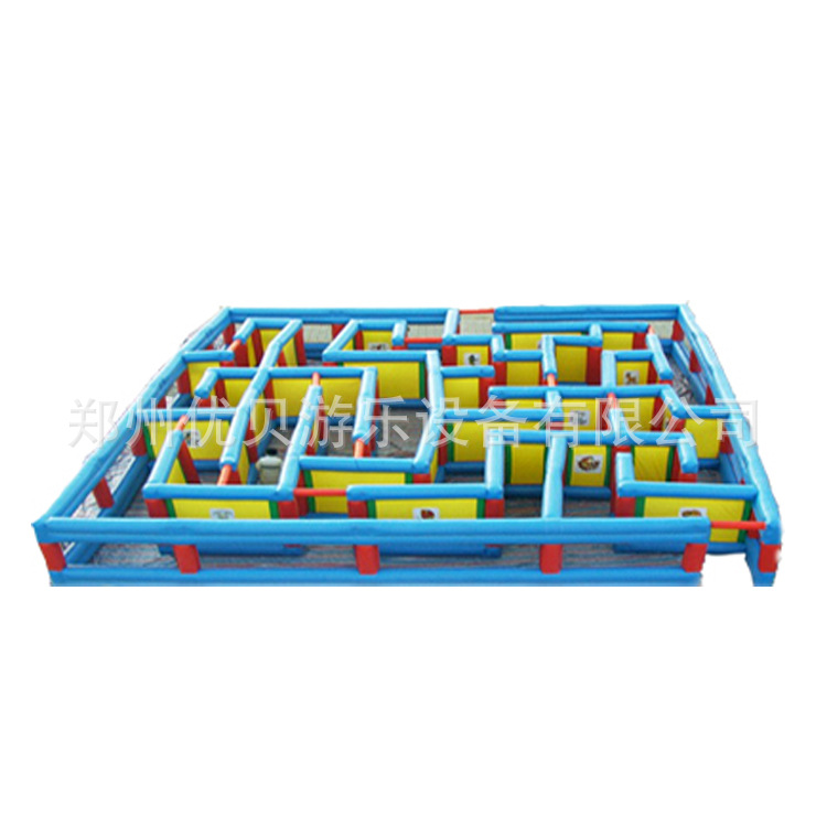 Inflatable maze children's play outdoor fun props adult rock climbing trampoline large obstacle entrance manufacturers