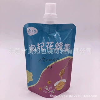 小容量蜂蜜龟苓膏包装吸嘴袋 80g果汁果冻自立铝箔袋防水防漏