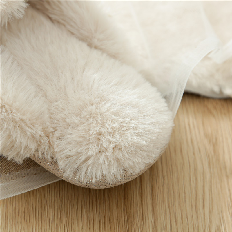 Men's Women's Fleece Velvet Open-Toe Slip-On Winter Summer Bedroom Warm Machine Washable Non-Slip Slippers_voghion.com