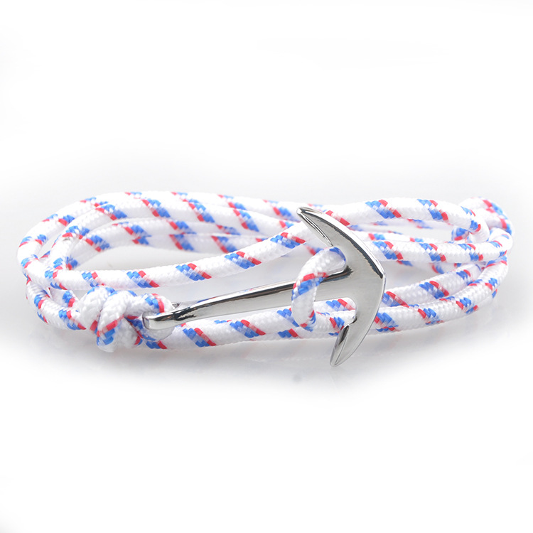 14g Weight Bracelets Classification Alloy, rope Chain Material 1 Piece Quantity Daily, Street Occasion Alloy, rope Material Anchor Pattern Men's Gender Layered Design Casual, Retro, Simple Style Style Casual Retro Simple Style Anchor Alloy Rope Layered Men's Bracelets Men's Chain Bracelets 3