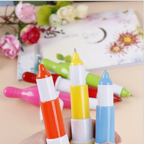 Creative stationery, cute simulation, fun bowling pin retractable ballpoint pen, bowling pin-shaped ballpoint pen