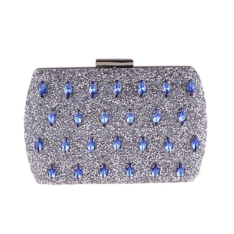 New Diamond-encrusted Evening Bag Women's Evening Dress Party Dress Clutch display picture 10