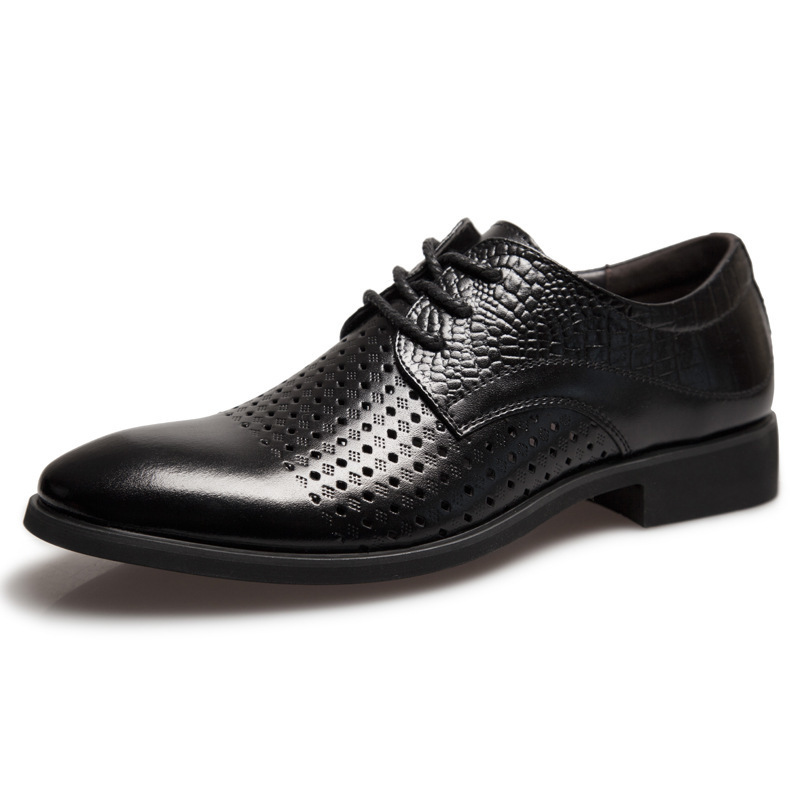 KXMW summer classic ventilation Hollow out shoes fashion leather shoes Frenum Men's Shoes fashion Single shoes On behalf of