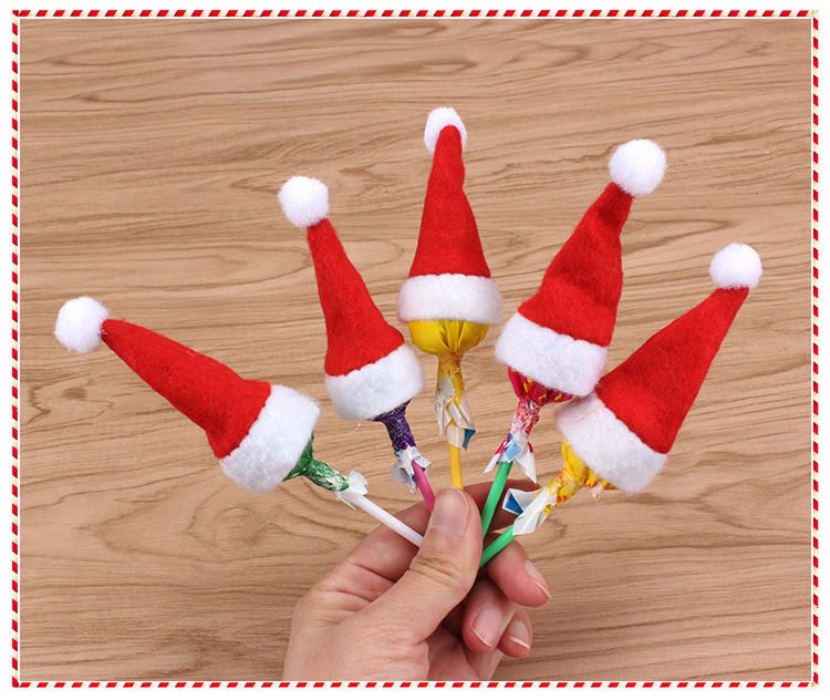 Christmas Decorations Children's Christmas Hats Christmas Lollipop Hats Christmas Non-woven Mini Christmas Hats display picture 4