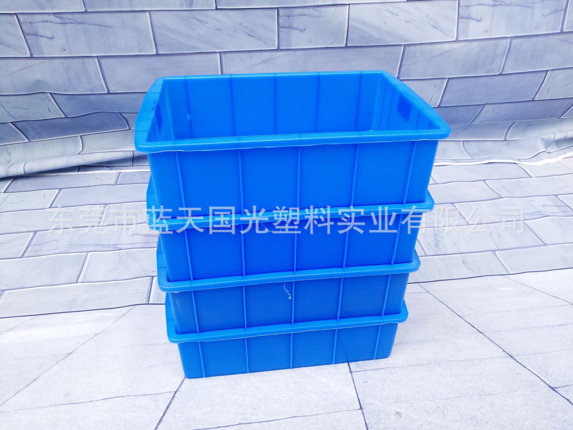 现货直销包装塑料盒 全新料物流盒 收纳平口盒平口无盖塑料盒