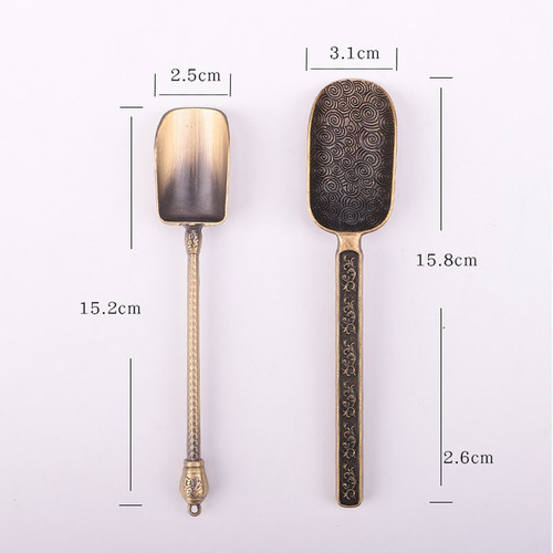 Gan Yiyuan tea shovel tea spoon carved with the word 