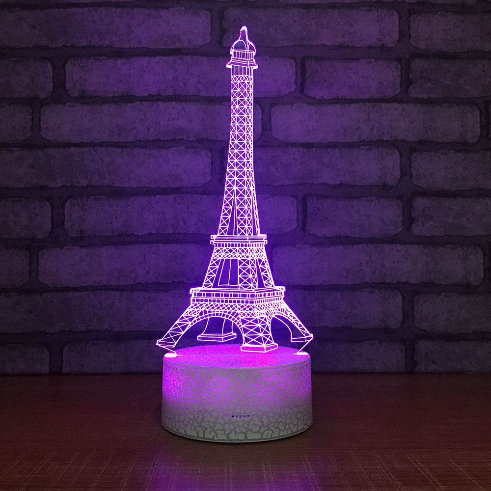 亚马逊爆款 爆裂纹3D灯小夜灯台灯