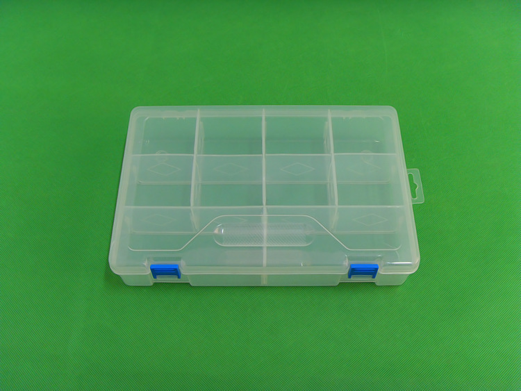 厂家直销塑料加厚透明27.5cm长24格化妆首饰零件配件工具盒