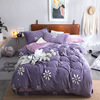 crystal Four piece suit Autumn and winter Bedding Sets Velvet 4 sets Wedding celebration Bedclothes