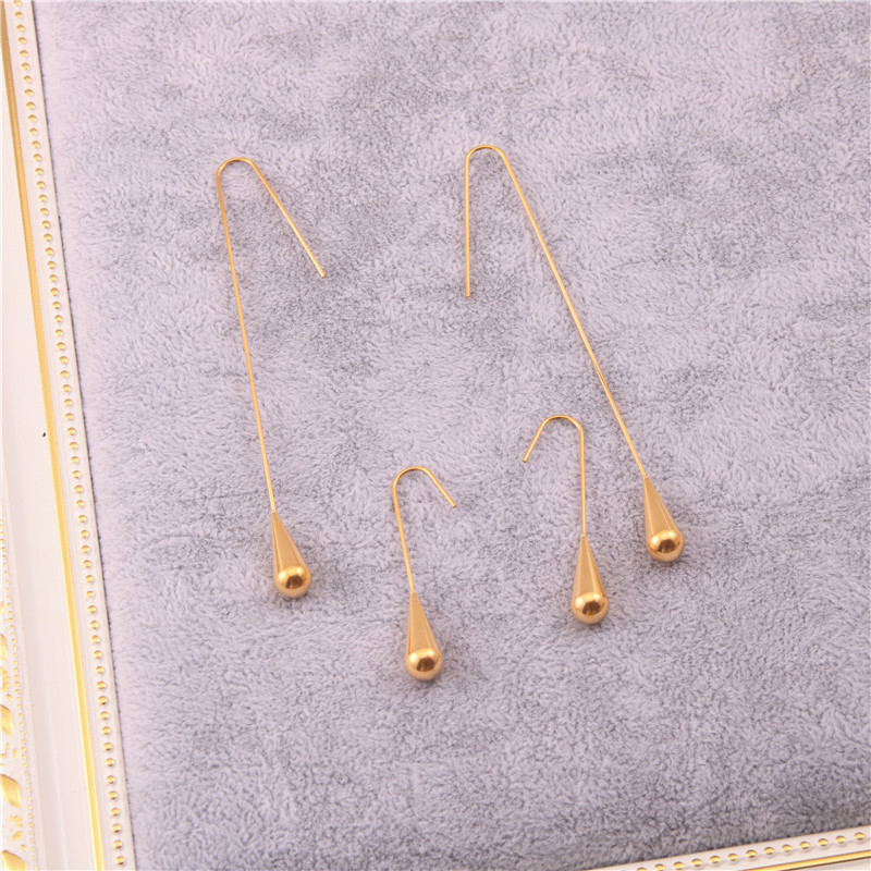 Fashion Geometric Titanium Steel Plating Drop Earrings 1 Pair display picture 3