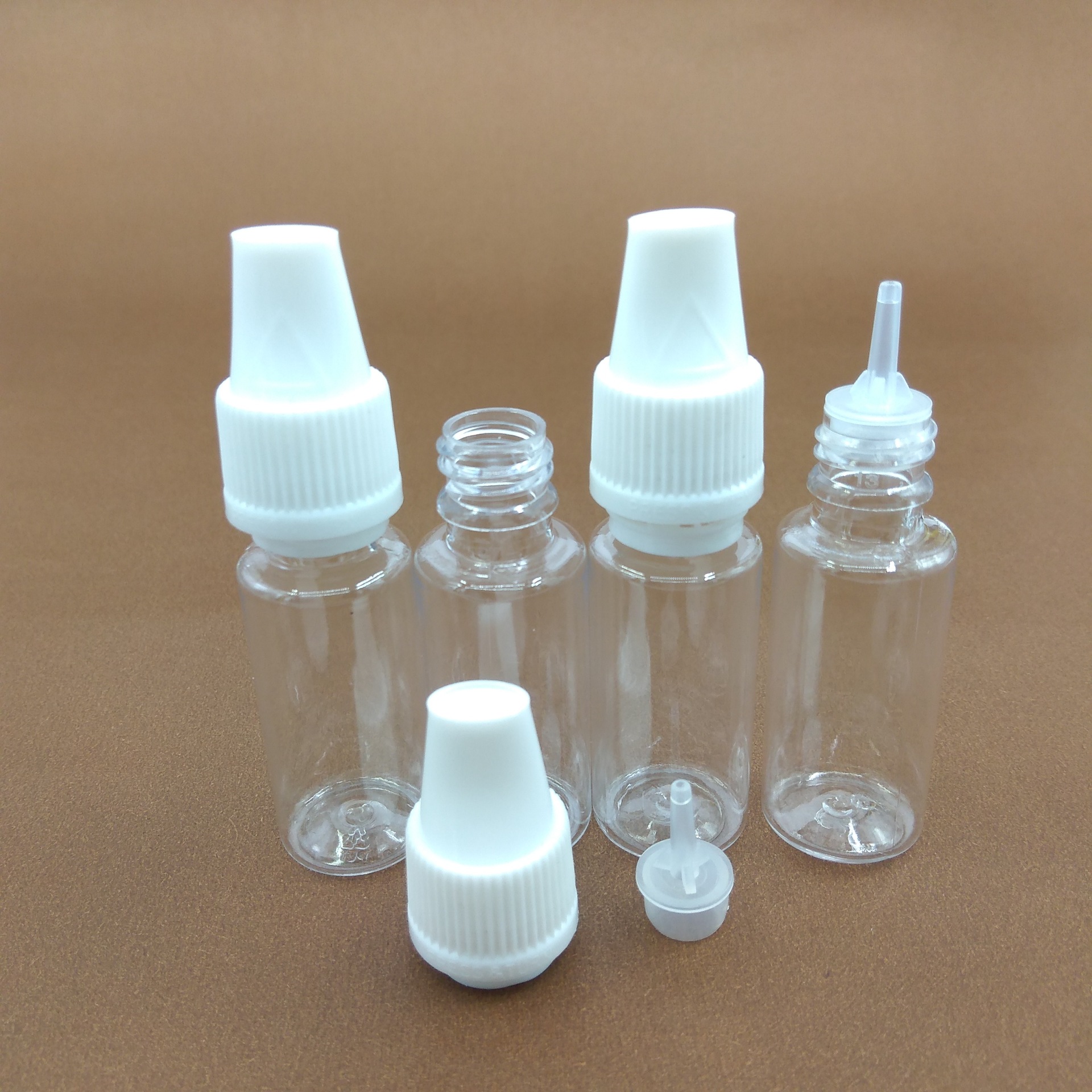 新品pet透明塑料瓶10ml压旋防盗百利盖按压式滴油瓶 滴液瓶注油瓶