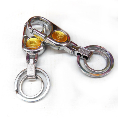 心友3603 3617钥匙扣 大号车标圆心钥匙钩男士腰挂锁匙扣百货货源