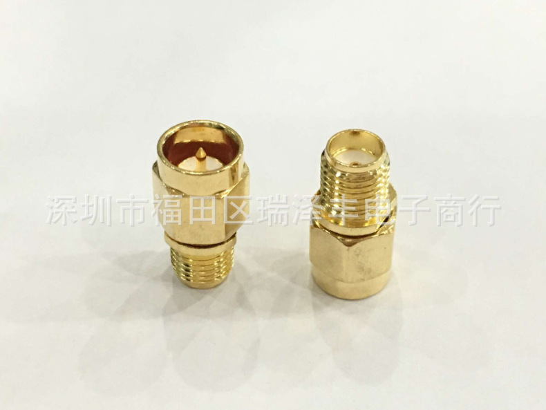 无螺纹内针转外螺纹内孔SMA-JK快插转接头同轴转换器