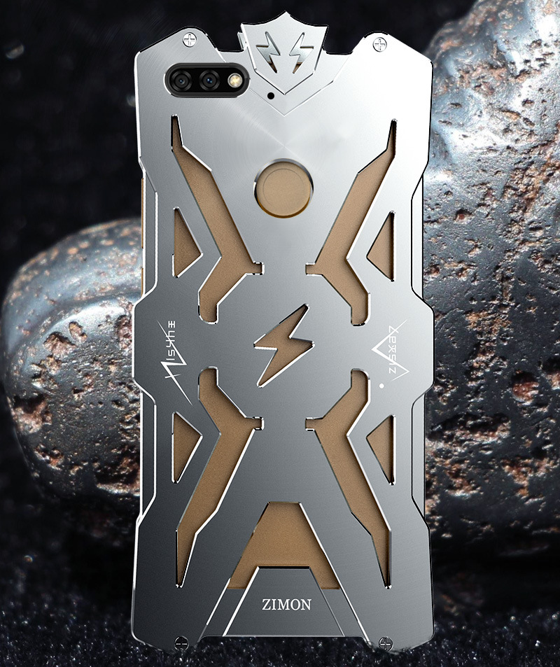 SIMON THOR Aviation Aluminum Alloy Shockproof Armor Metal Case Cover for Huawei Honor 7C