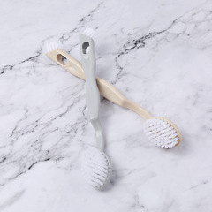 2874 Plain Color Double-Head Long Handle Cleaning Shoe Brush, Shoe Brush for Cleaning Shoes, Special Brush with Soft Bristles, Cleaning Brush