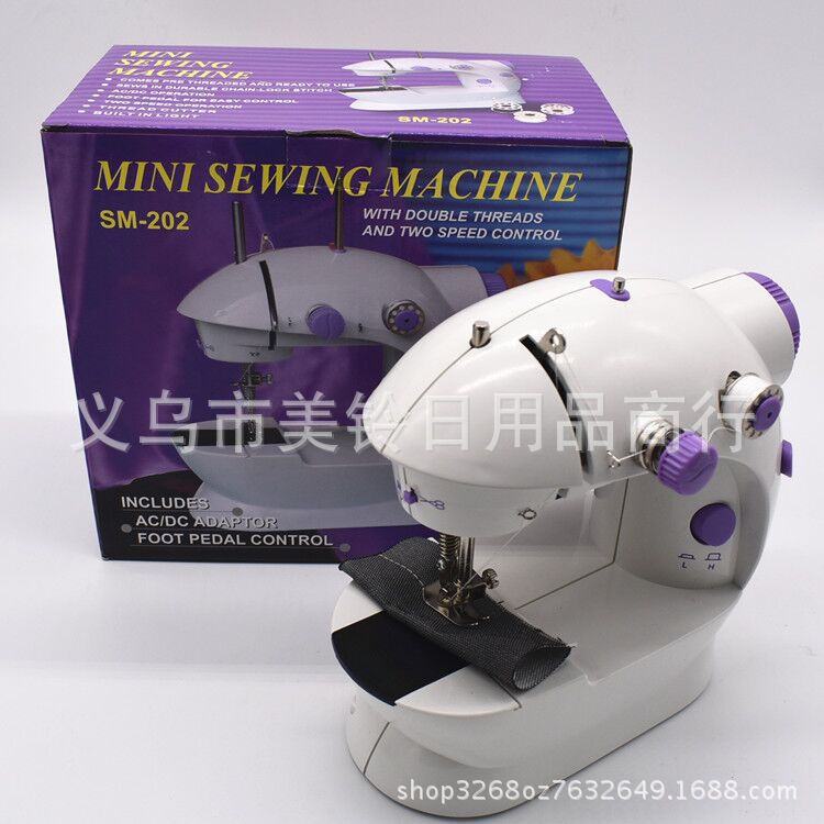 202缝纫机家用电动缝纫机迷你多功能带灯缝纫机sewing machine