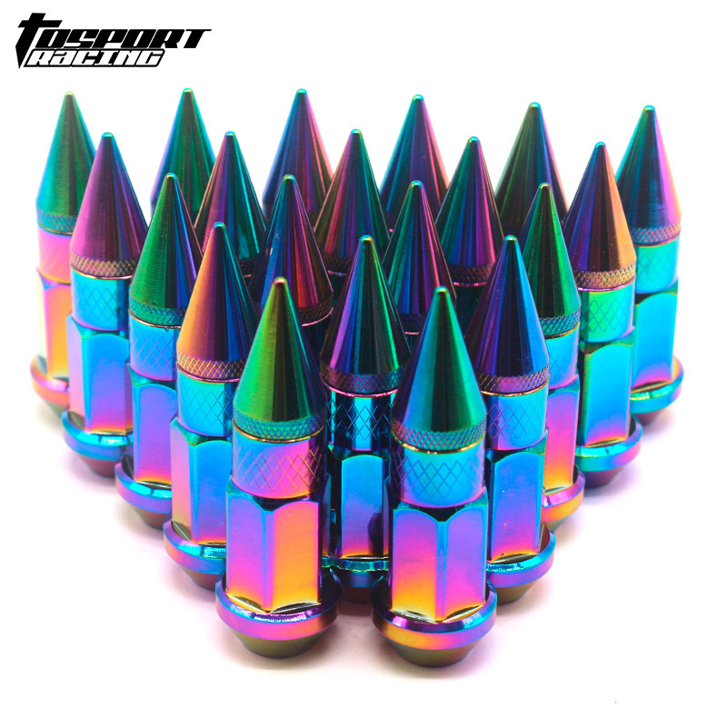 锻造BLOX 七彩铝合金改装轮毂螺母 子弹头螺母改装尖头长螺丝螺母