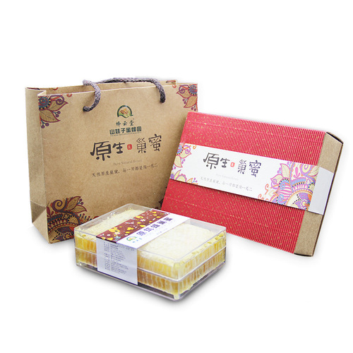 [Source Bee Factory] Wholesale Honeycomb Honey Gift Box New Year’s Souvenir Honeycomb Honey Labor Protection Supplies Gift Box