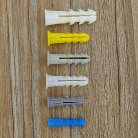 现货批发6X25带刺PE塑料宝塔形膨胀管胶塞膨胀螺丝套螺丝固定座
