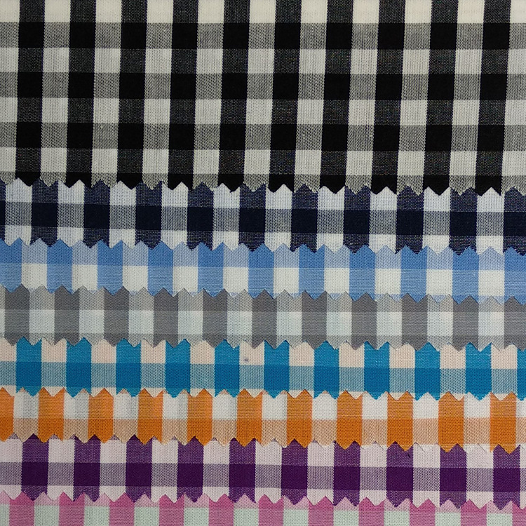 全棉40支全棉朝阳格子春夏薄款色织格子布 连衣裙布料 绿色格子布