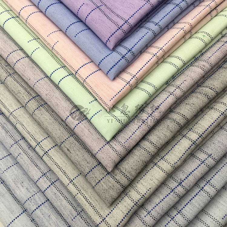 【条纹印花】2019年春夏新款印花 涤棉衬衫面料 时尚女装款 现货