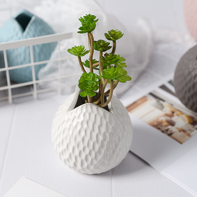 欧美简约现代陶瓷花瓶摆件 客厅创意插花花艺餐桌干花家居装饰品